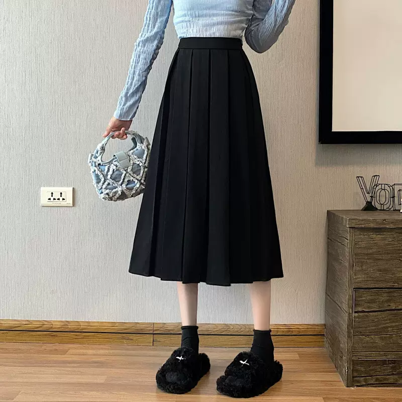 大码女装胖MM减龄A字裙女2026春季新款别致设计感半身裙