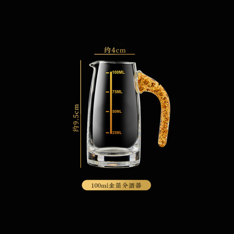 Vidrio de 100ml botella de licor con calibración de cantidad doméstica botella de licor de vino tinto pequeña botella de vinos de licor separador de licor