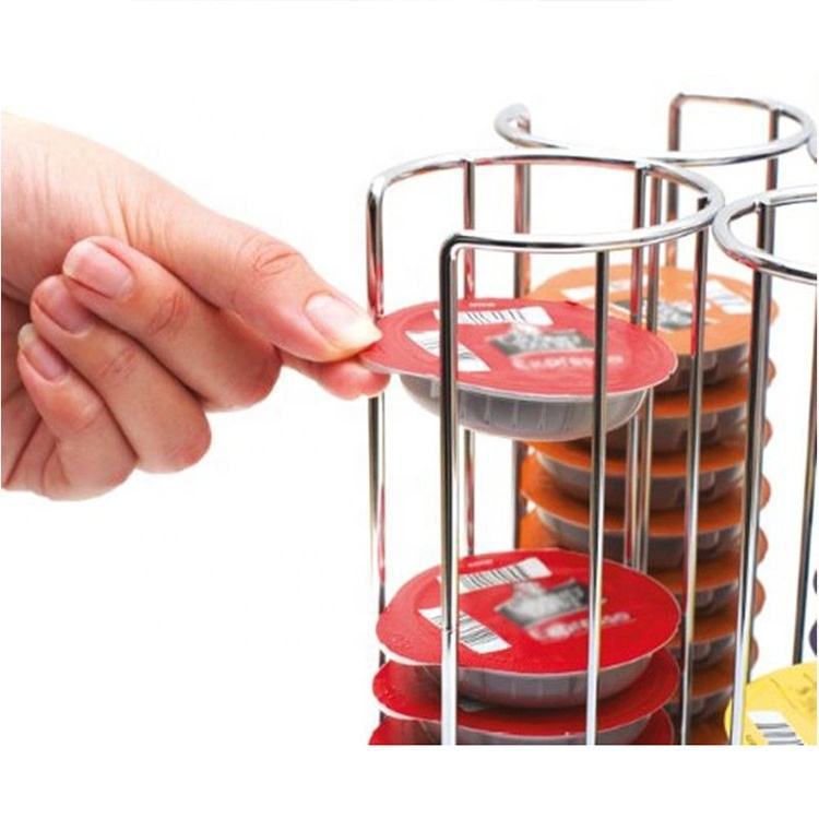 OASISWJ hierro forjado de metal 360 Giratoria café cápsula Almacenamiento en rack 52 Unids TISSIMA doctor Display