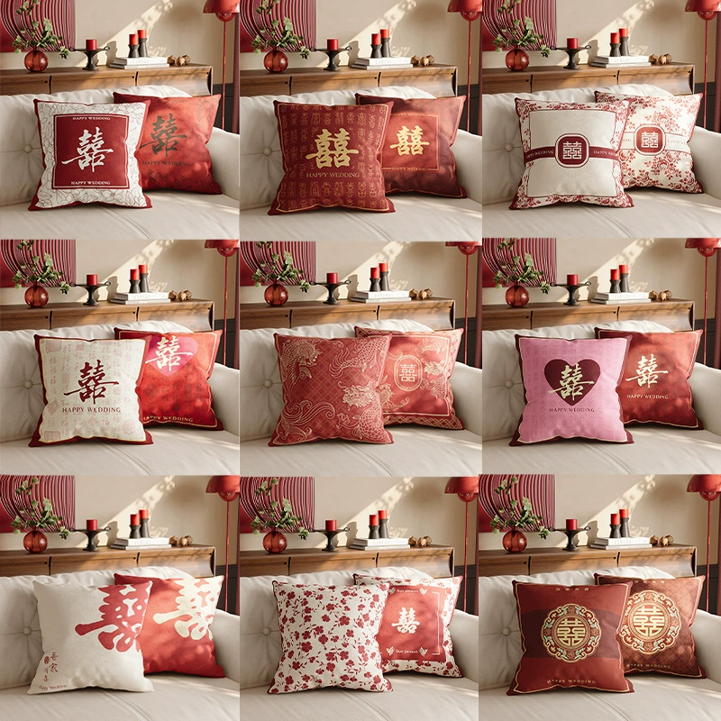 Pillow, red sofa, pillowcase for bed