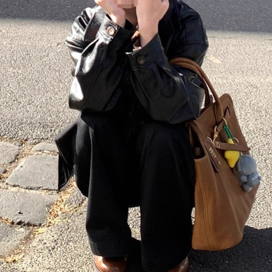 2025 Autumn and Winter Maillard's New Style Is Popular This Year, Short Jackets for Small People, Black Leather Jackets for Women