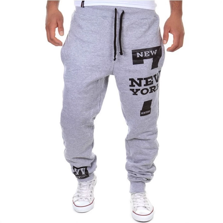 Foreign Trade Leisure Sports Pants Digital 7 Printed New York letters Wish sports pants 1413-k03 -> Прогресс спортивные брюки для занятий спортом, цифровая печать 7, надпись Нью-Йорк, спортивные брюки 1413-к03