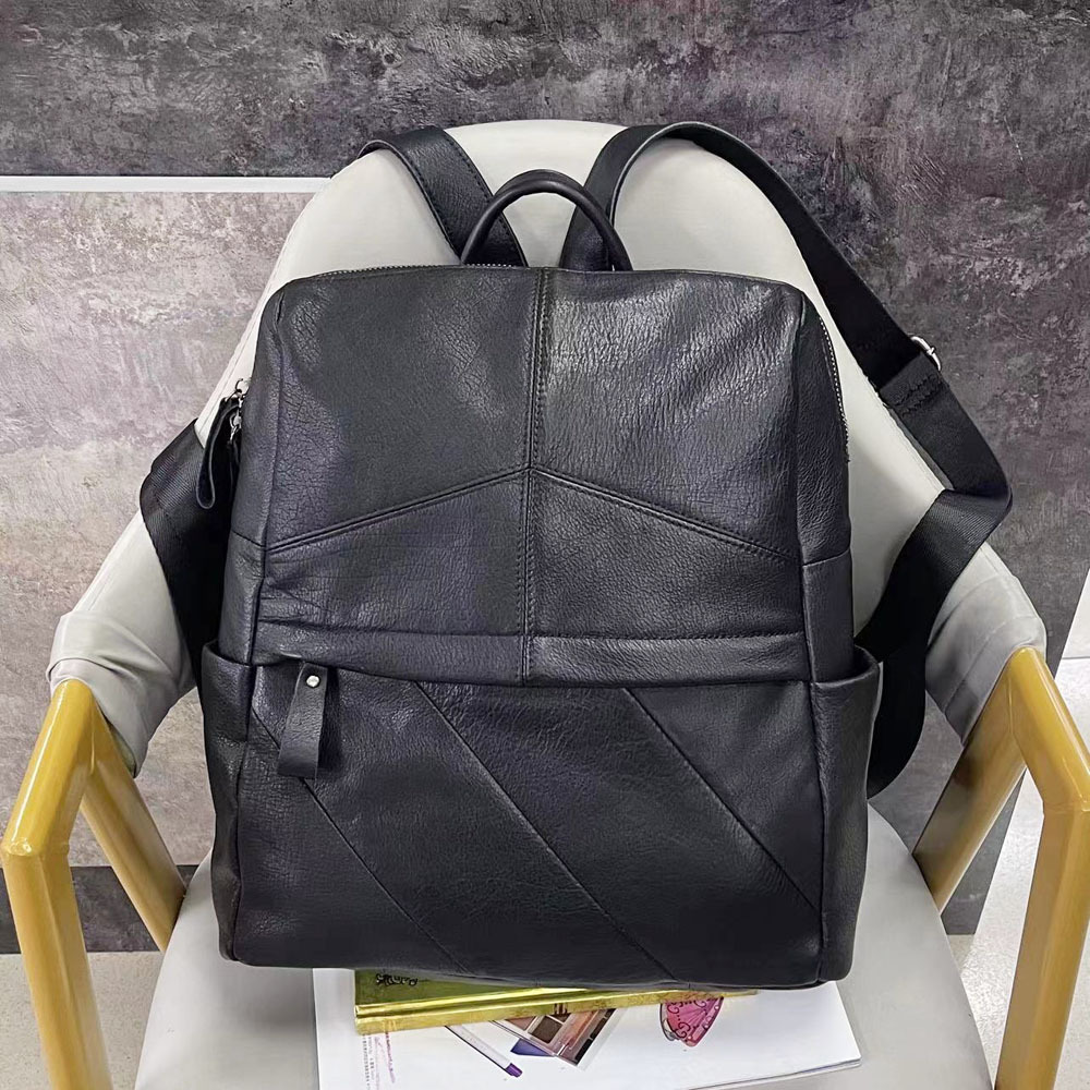 Leather Backpack, Cowhide Women's Backpack, Fashionable And Versatile Soft Leather Women's Bag_voghion.com