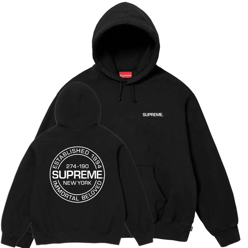 SUP 潮牌HOODED SWEATSHIRT 大LOGO加绒帽衫卫衣|undefined