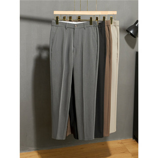 Light Mature Style Slim-fit Ankle-length Pants Summer Thin British Style Work Pants Korean Style Business Casual Pants Men's