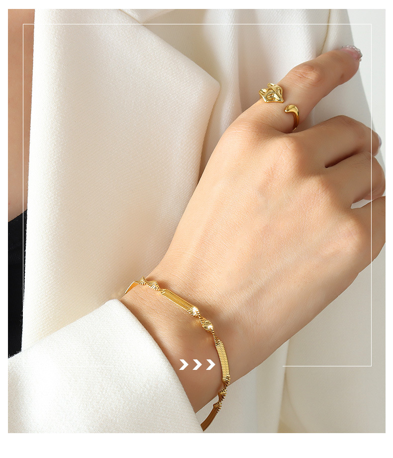 Simple Style Geometric Titanium Steel Plating Bracelets Necklace