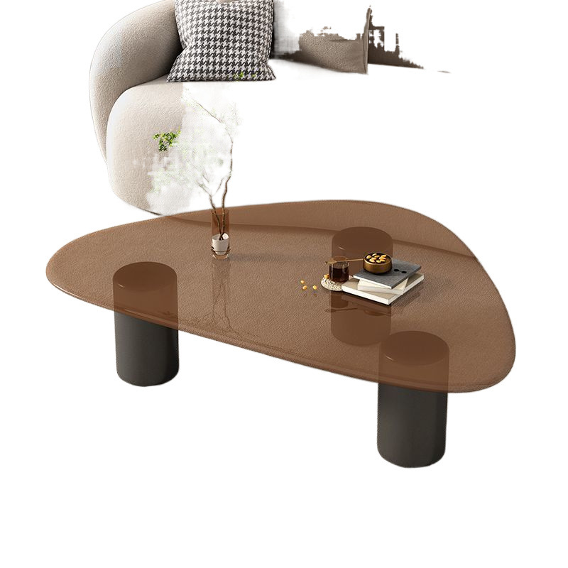 Tabla de té de vidrio templado tabla de roca pequeña sala de estar doméstica moderna simple red tabla de té goteo de agua