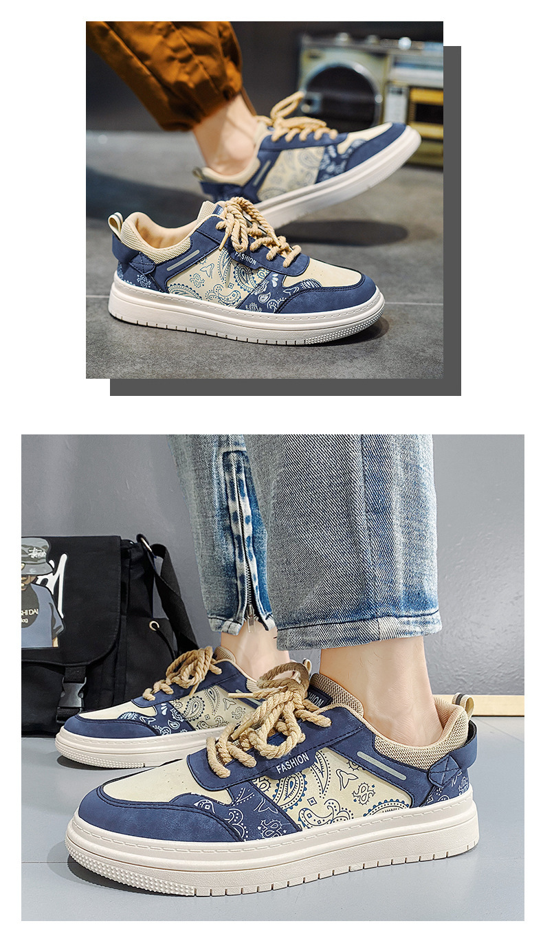 Zapatos de hombre con transmisión en vivo, novedad de 2022, zapatos con flores de anacardo, zapatos de moda para hombre, zapatillas de lona bajas versátiles de moda para otoño_voghion.com