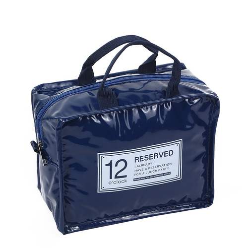 Outdoor multi-purpose storage bag picnic bag waterproof mirror leather cosmetic bag lunch box thermal insulation storage bag