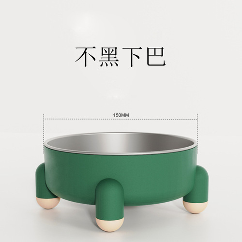 Stainless steel anti-slip dog bowl, pet food dish for cats, anti-spill pet bowl, does not darken chin, tall leg cat bowl, wholesale