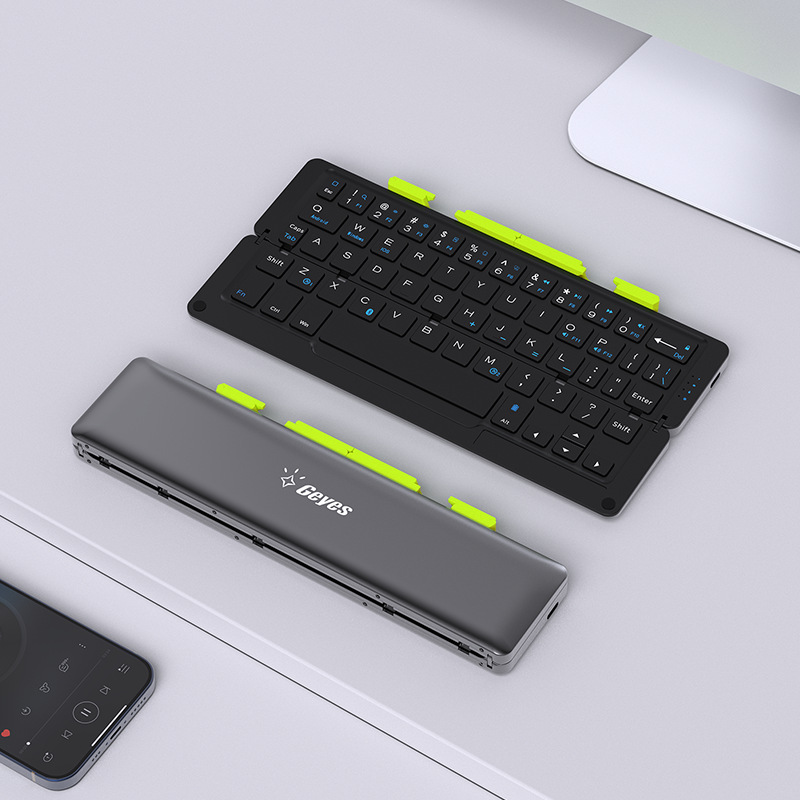 Fabrica directa de Geyes de aleación de aluminio inalámbrico Bluetooth teclado plegable Amazon explosión para regalos transfronterizos