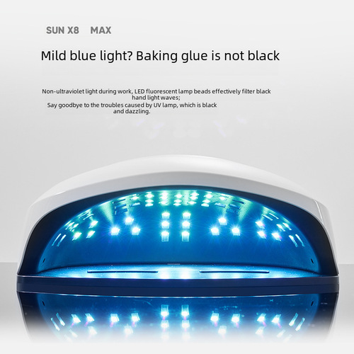 Hand Light Therapy Nail Lamp X8 MAX High Power Non-Staining 220W UV Nail Lamp for Nail Art