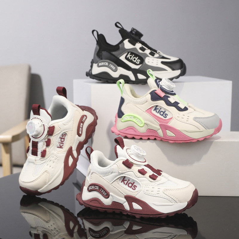 Zapatos para niños 2025 primavera y verano nuevo estilo malla transpirable zapatos deportivos para niñas