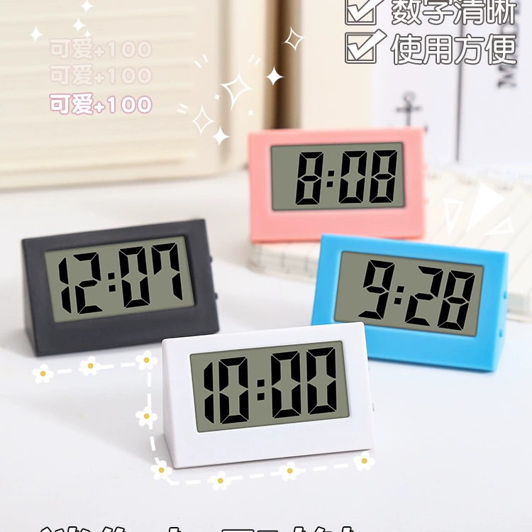 Мини-маленькие часы с маятником, настольные часы с цифровым дисплеем, студенческие настольные украшения, простые светодиодные цифровые часы