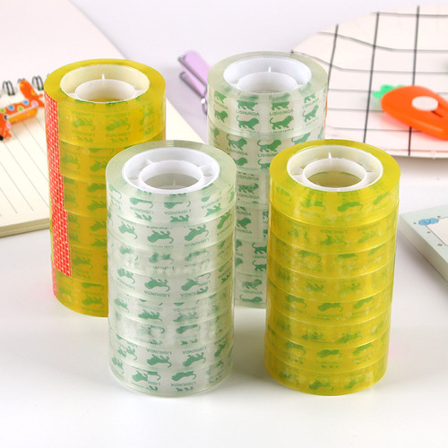 Office supplies transparent tape 12mm packaging sealing small tape 30 meters transparent tape wholesale