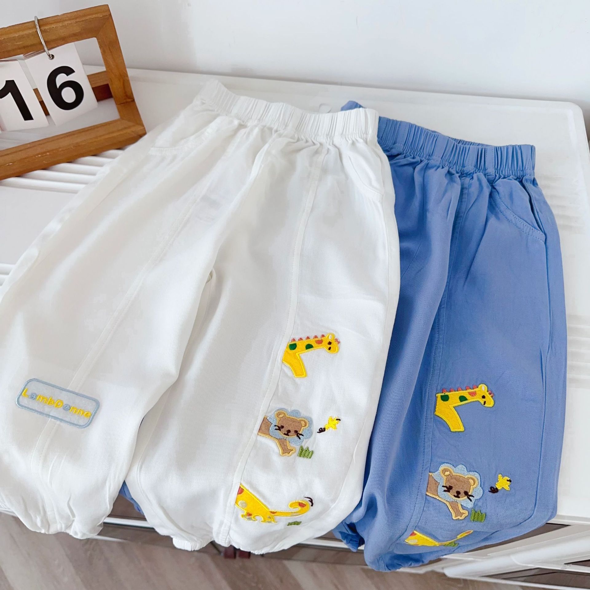 Children's Anti-Mosquito Pants Long Pants 25 Summer Boys and Girls Cool Long Miki Pants Baby Boy Bloomers