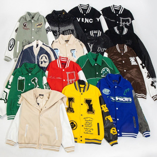 Takasaka Ben Cross-Border L Letter Bugs Bunny Towel Embroidery Baseball Jacket for Men and Women