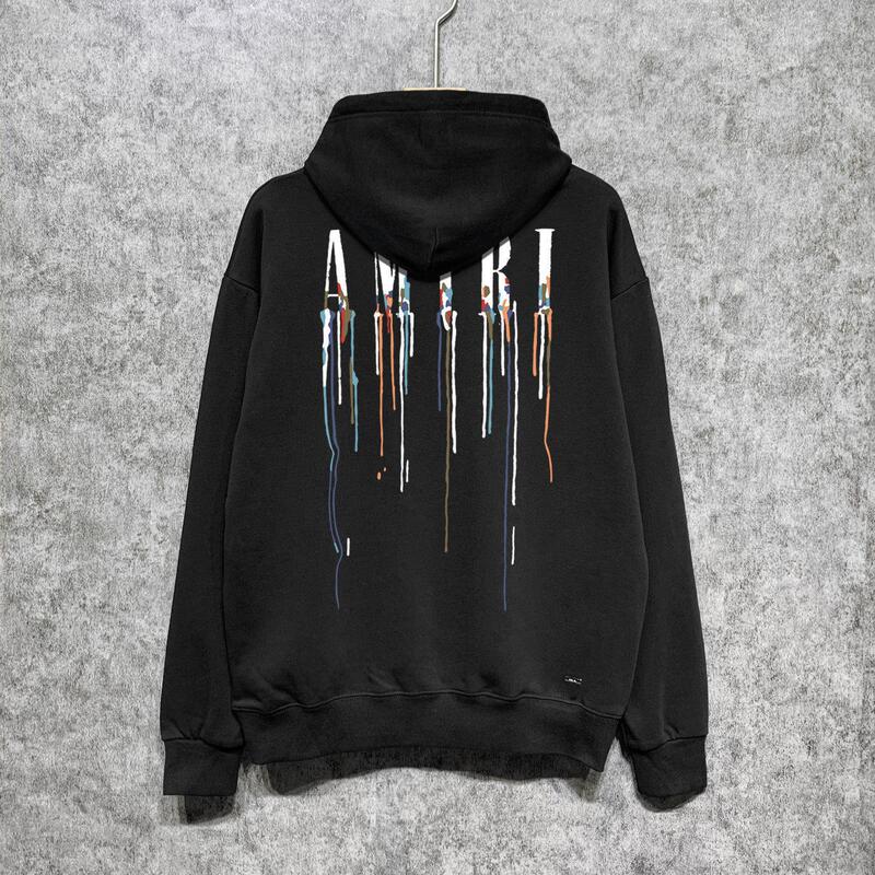 Cross-border wholesale Europe and the United States AMIRI tide brand tears hoodie heavy Chinese cotton couples with Joker hoodie