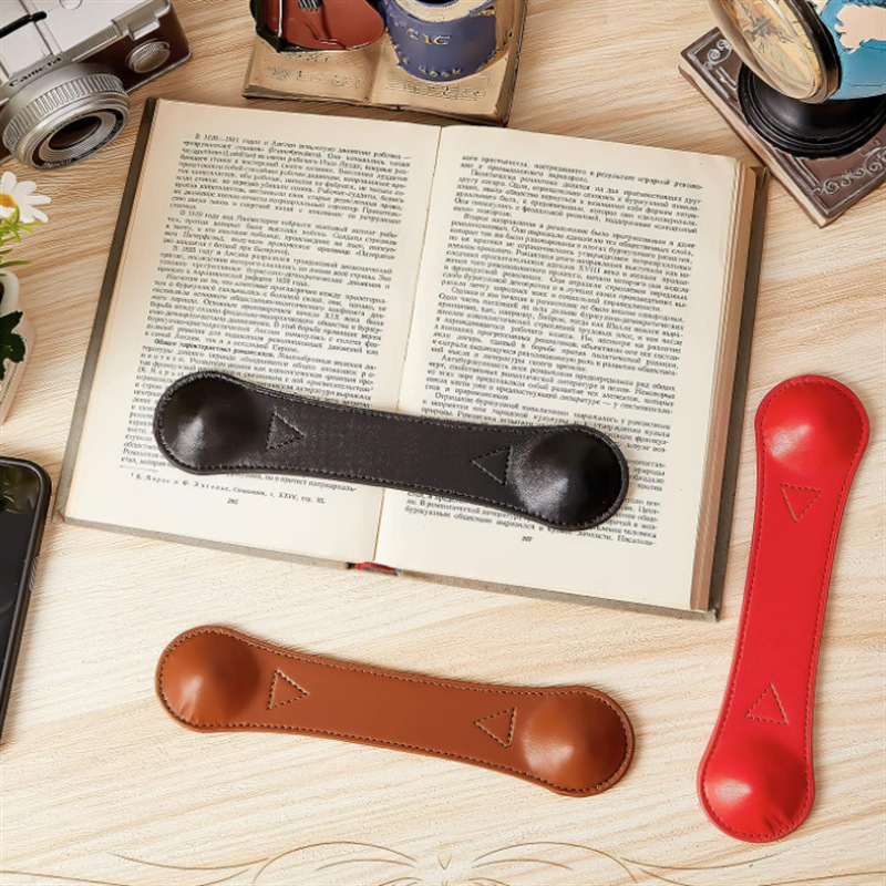 磁性两头重压皮革书签加重书签皮革书页重量书籍页夹支架分页书夹
