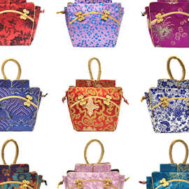 中国风特色云锦女手拎包出国送老外礼品刺绣丝绸手工艺品零钱包