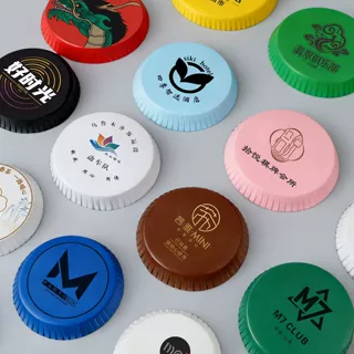 Thickened Paper Cup Lids 90mm  Custom Logo Printed  杯盖定制