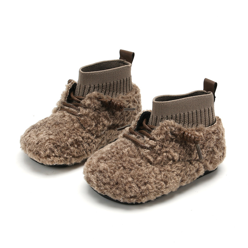 Pantofi sport pentru fete, pantofi sport de iarnă din bumbac pentru băieți, pantofi sport simpli pentru fete, șosete_voghion.com