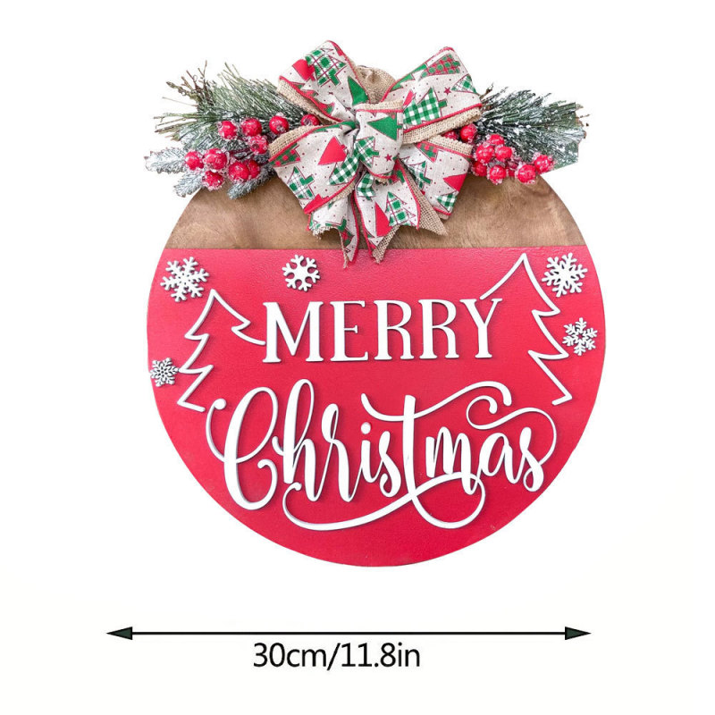 国境を越えた売れ筋の丸い木製ペンダント、クリスマスオーナメント、ドアサイン、ホリデーギフト、中庭の屋外装飾|undefined