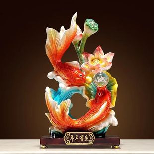 Cross-Border Office Decoration with Lotus Pond and Moonlight, Living Room Ornaments, Indoor Ornaments, Entrance Cabinet, Ring Stall
