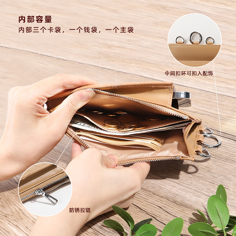 Bolsa de tendencia para teléfonos móviles con patrón de piedra en V. Bolsa de hombro de verano para mujeres. Bolsa de cambio móvil de moda ligera.