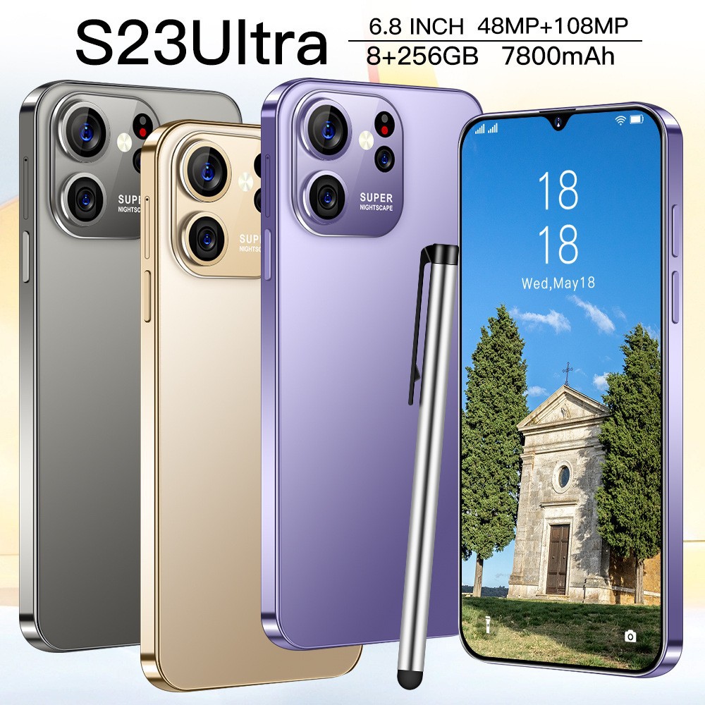 New s23ultra in stock 4G Android 2+16G smartphone 6.8-inch cross-border mobile phone foreign trade hot wholesale