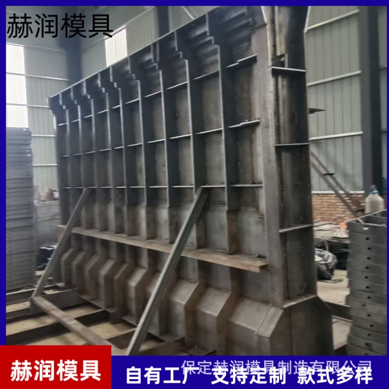 水泥预制三沿围墙模具，水泥仿古瓦水泥围墙模具，围墙钢模具，