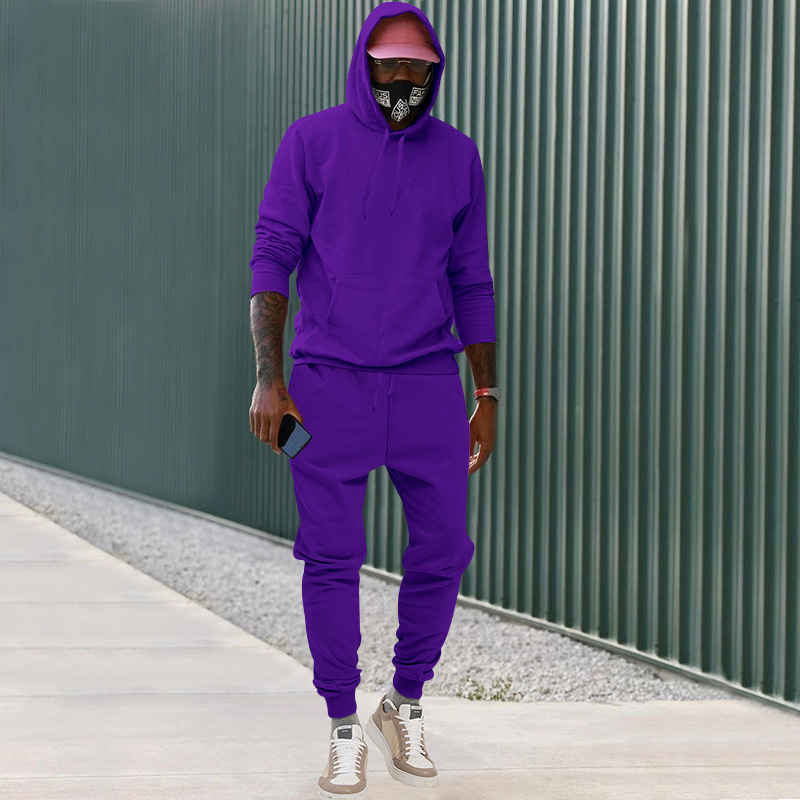 2023 Kapuzen-Plüsch-Hoodie Sport- und Freizeit-Sportbekleidung Zweiteiliges Set für Herren-Sets_voghion.com