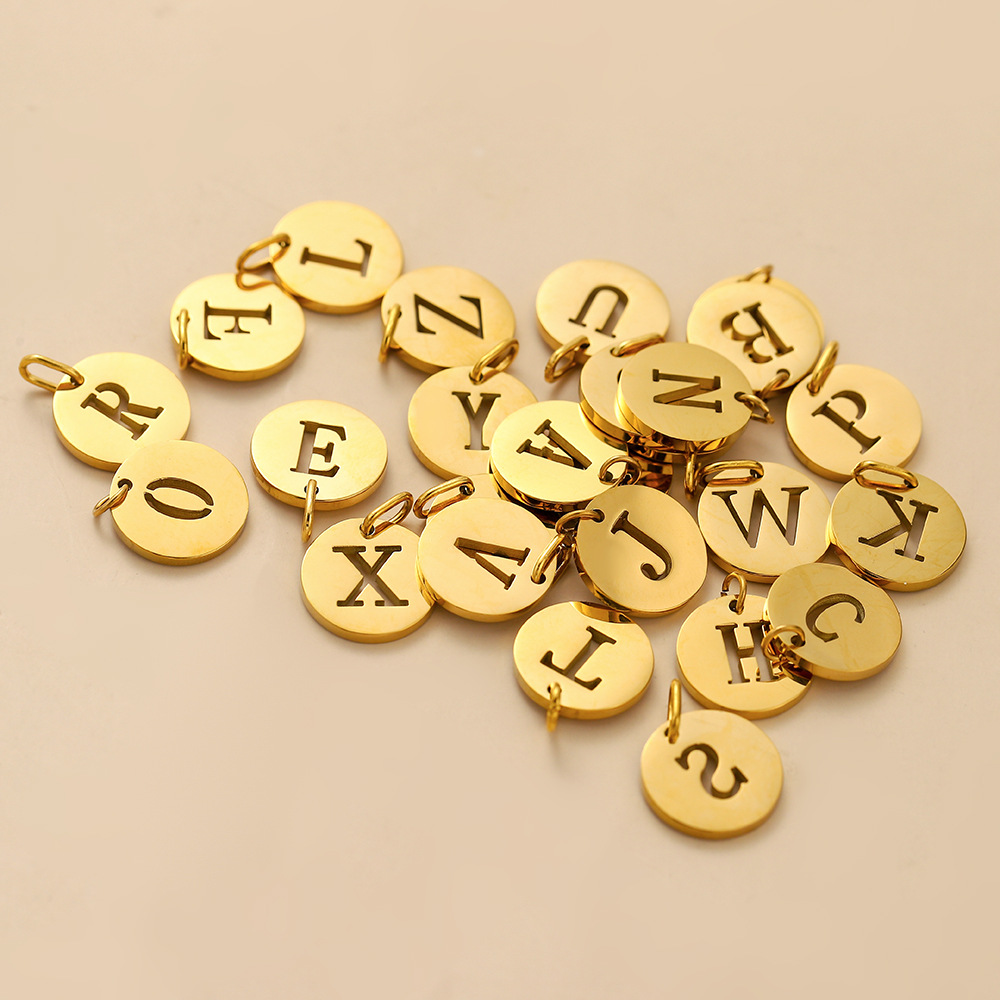 4g Weight Pendant Jewelry Making Type DIY Ornament Accessories Classification 1 Piece Quantity 304 Stainless Steel Material Letter Pattern All Seasons Season Polished Finish Plating Design Retro, Classic Style Style 1 Piece 304 Stainless Steel Letter Polished Pendant DIY Ornament Accessories 无