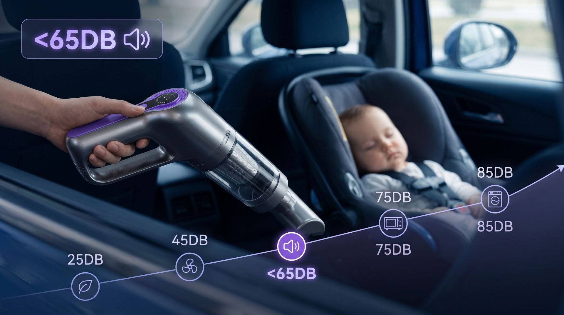 Cross-border wireless digital display vacuum cleaner, one-touch dust disposal, handheld vacuum cleaner, high-power suction, brushless car vacuum cleaner