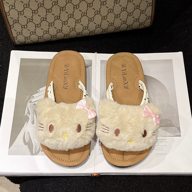 Hello Kitty, нескользящие модные вьетнамки, слайд, западный стиль
