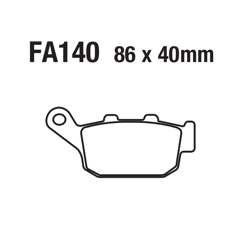 Piel de freno de disco sinterizado a base de cobre para motocicleta FA140 Kawasaki Z 750 900 Triumph tiger 800 900