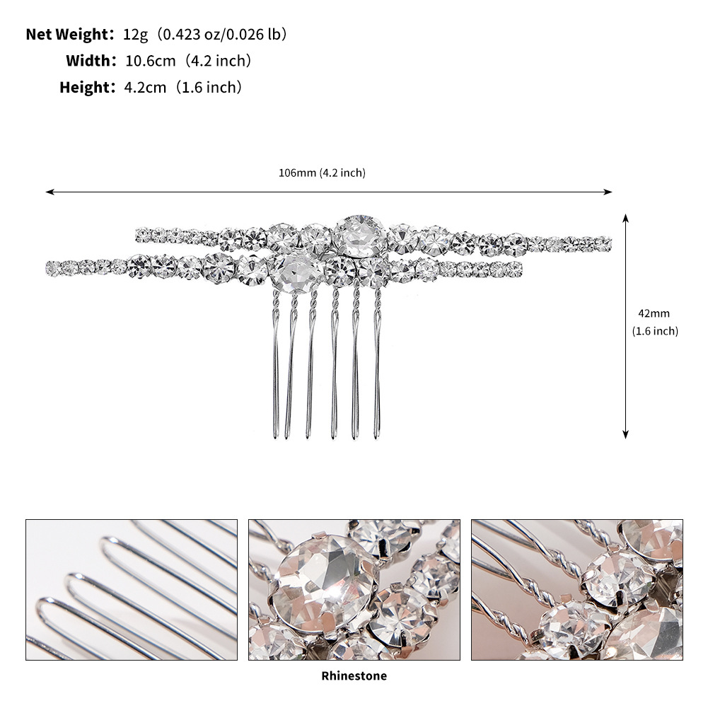 Tocado de novia vestido de novia peine nicho femenino joyería ins versátil de alta calidad accesorios para el cabello circón flor peine del pelo