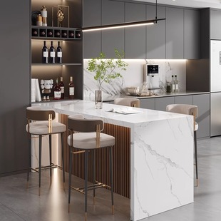 # Leisure Island Table with Sink Bar Cafe Marble Tea Room Bar Table Household Island Table Simple Leisure Area