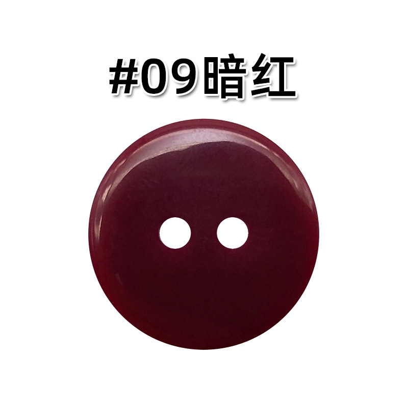 Resina de color de dos ojos Botón de pan suéter de cachemira de color caramelo botón de la camisa de los niños botón de la etiqueta engomada hecha a mano