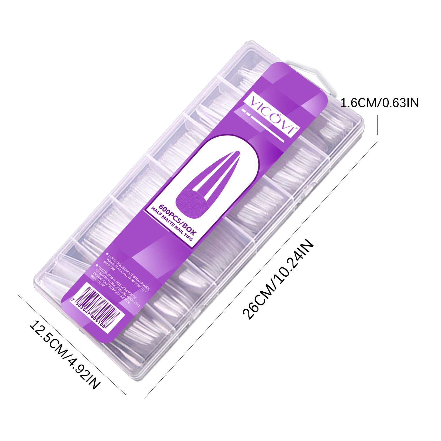 Transfronterizo nuevo arte de uñas pieza de uñas talla-libre de molienda delgada mitad esmerilado sin costuras europeo y americano helado dedo falso 600 piezas pieza de uñas al por mayor