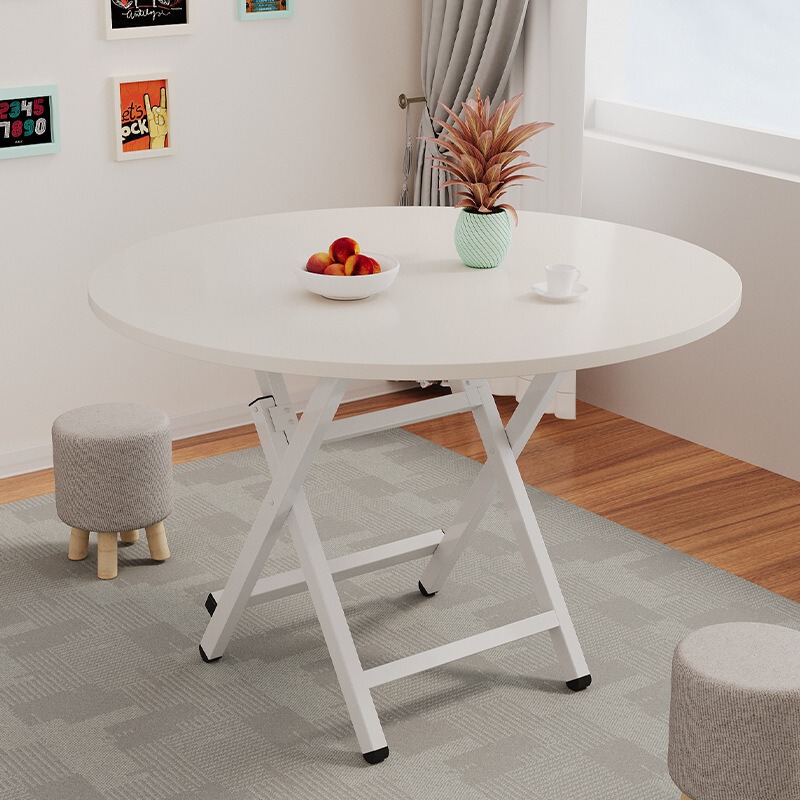 円形折りたたみテーブル家庭用小型タイプ簡易食事リビングルーム屋外ポータブルスタンドシンプルなラウンドテーブル|undefined
