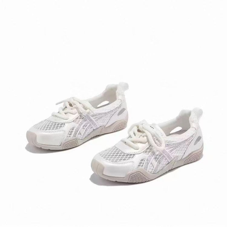 Zapatos deportivos de malla para damas versátiles 2026 verano nuevo hueco transpirable entrenamiento de entrenamiento deportivo casual zapatos de malla suave