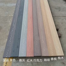 户外塑木地板厂家室外露台阳台圆孔压纹庭院塑木防滑防潮共挤板材