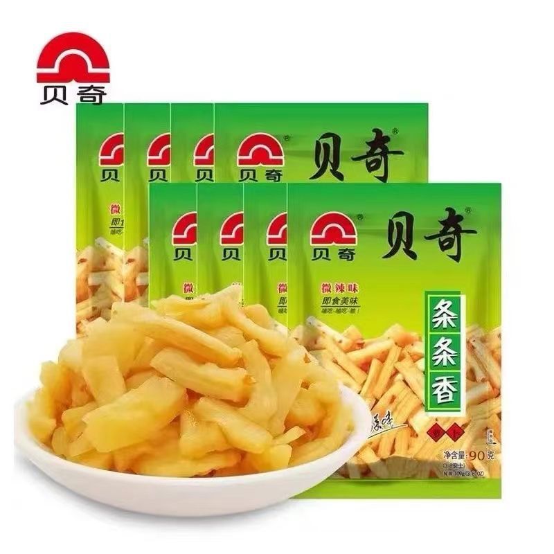 福建贝奇条条香90g萝卜干微辣下饭菜 脆爽微甜口感即食开胃萝卜条|undefined