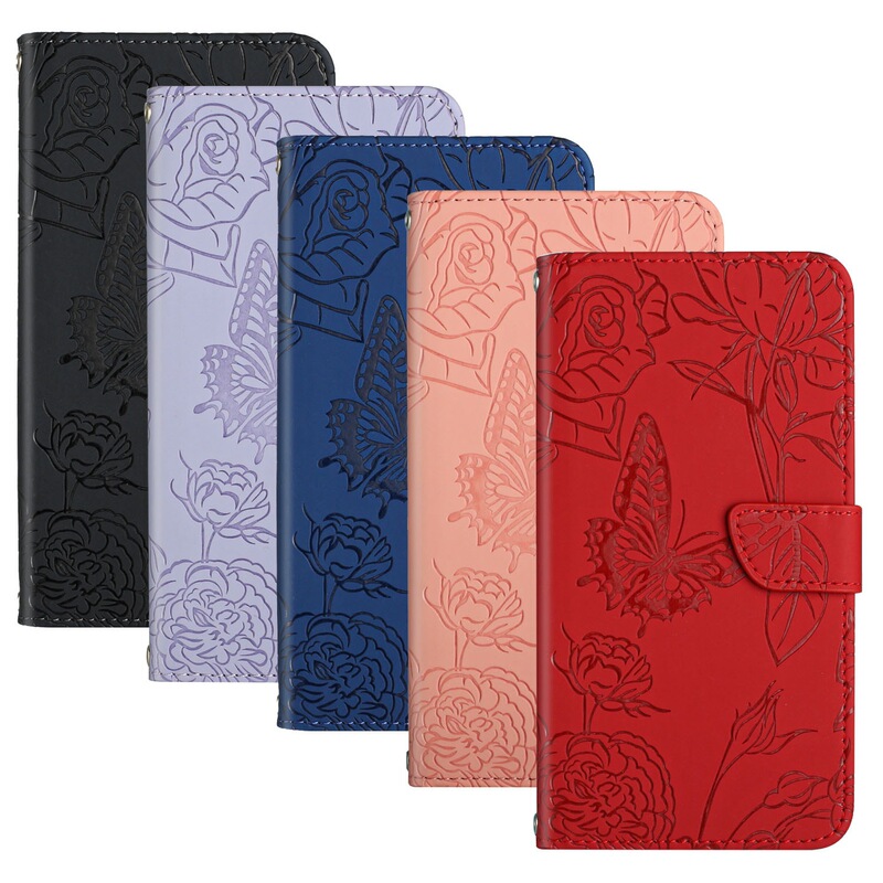 For Samsung A55 skin feel embossed phone case S25 three-dimensional butterfly leather case A16 card wallet S24 protective case For Samsung A55 skin feel embossed phone case S25 three-dimensional butterfly leather case A16 card wallet S24 protective case