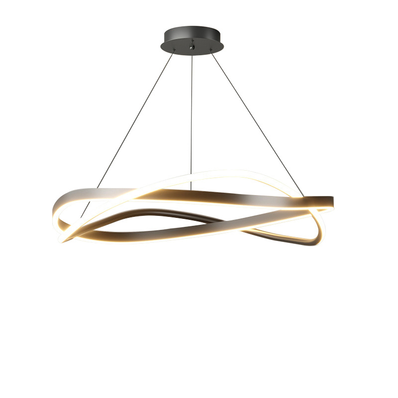 2025 nueva lámpara de sala de estar lámpara de luz moderna y simple atmósfera LED combinación de paquete de habitación comedor lámpara Zhongshan