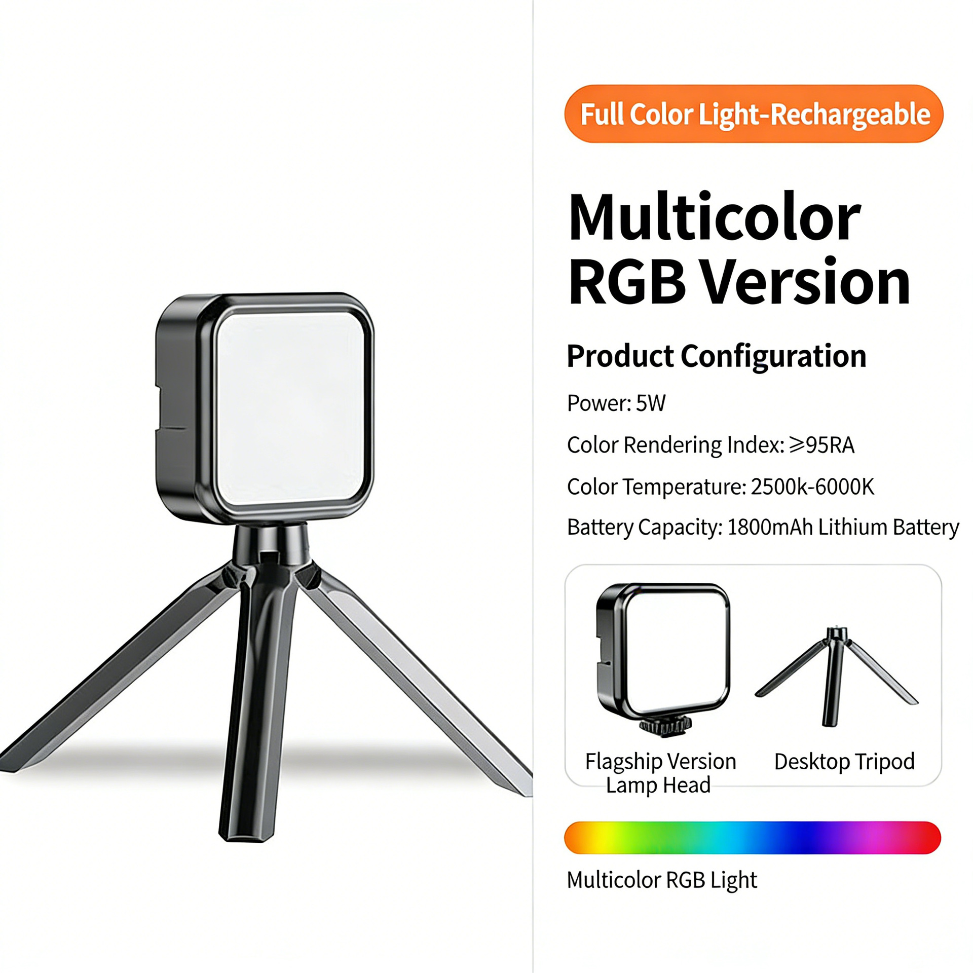 Lámpara de bolsillo mini portátil de tofu portátil de foto selfie fotográfica RGB iluminación de luz al aire libre image 20