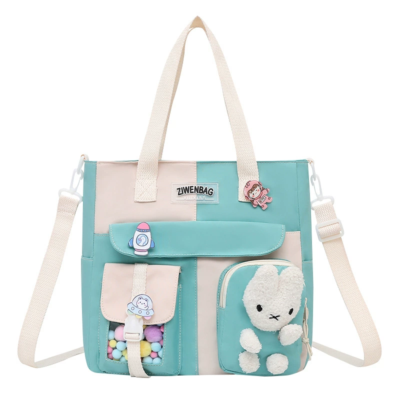 School shoulder bag, handheld capacious waterproof one-shoulder bag for elementary students, 0.42 kg