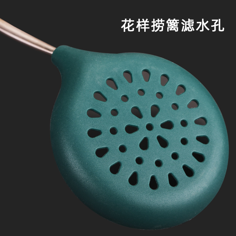 Nylon 304 tubo de acero inoxidable antiadherente conjunto de utensilios de cocina para casa de tres piezas