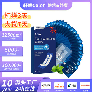 Cross-Border Exclusive Whitening Strips Mint Whitening Tooth Strips for Dazzling White Teeth, Removing Yellow Stains and Whitening Teeth Strips